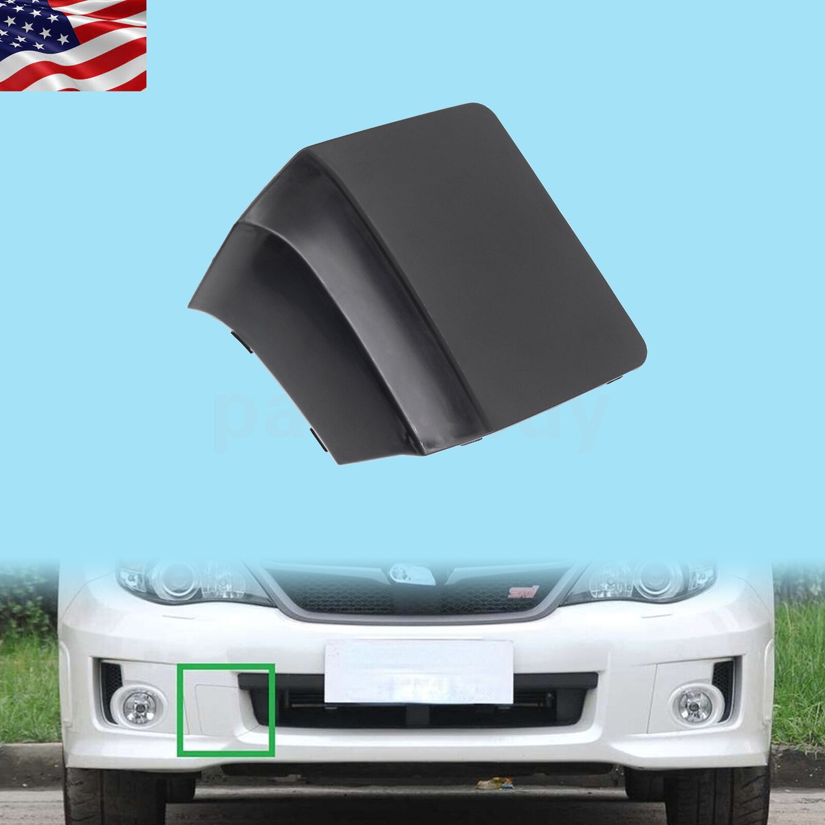 Genuine OEM Subaru Front Tow Hook Cover For 2011-2014 Impreza WRX STi - Unpainted (57731FG330)