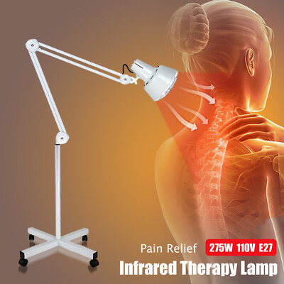 275W Wärmetherapie Rotlichtlampe Infrarotlampe Strahler IR mit Rollenstativ 220V