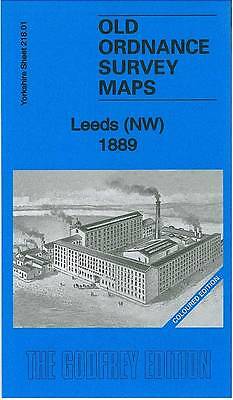 MAP OF Leeds NW 1889 by Alan Godfrey  NEW Sheet map folded