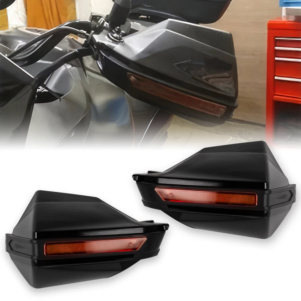 2x Black 7/8" Handguards Shield Windproof Protector For Triumph T120 Street Twin - Image 3 of 4