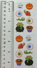 Mrs Grossman CREEPY CREATURES - 1 Strip of HALLOWEEN CREEPY Stickers