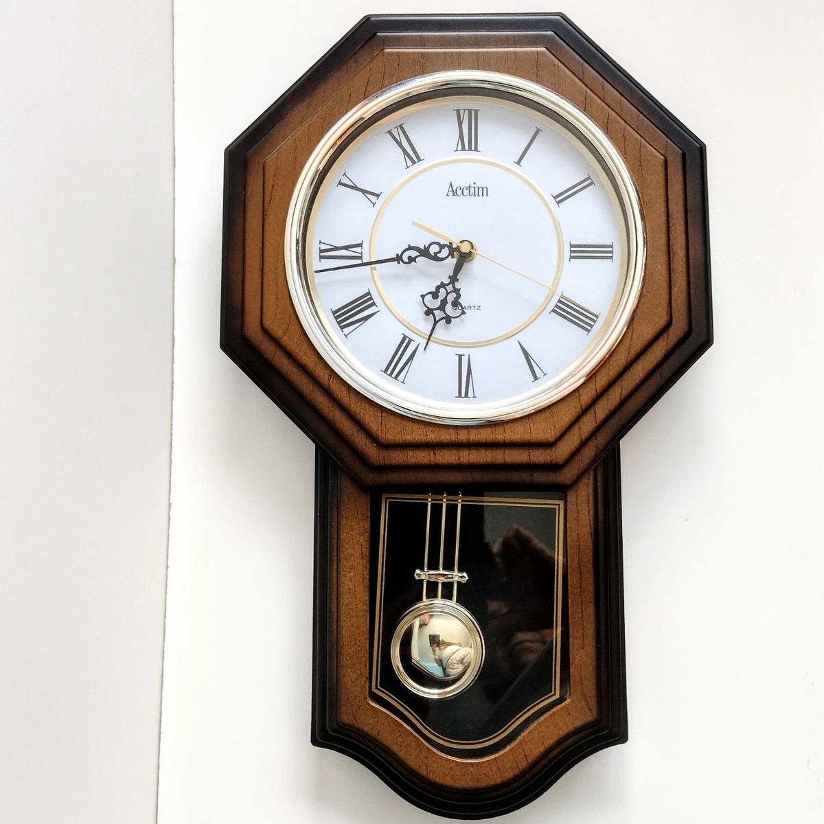 Acctim Quality Yanton Radio Controlled Pendulum Wall Clock, 49 OFF