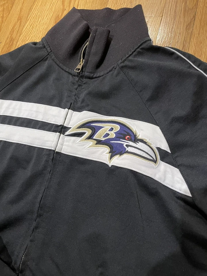 Baltimore Ravens jacket Sweatshirt 47 Brand Med Lamar Jackson Ray Lewis Tucker - Image 3 of 4