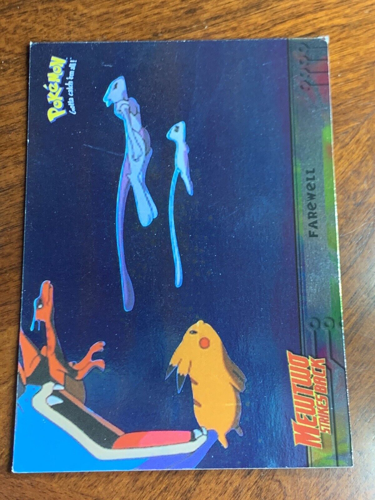 Pokemon Card FAREWELL #39 Mewtwo Strikes Back Blue Logo Pokemon Topps