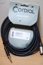 NEUF : CORDIAL CFM6MV /  Câble XLR Male / Jack Male Stéréo 6.3mm en longueur 6m