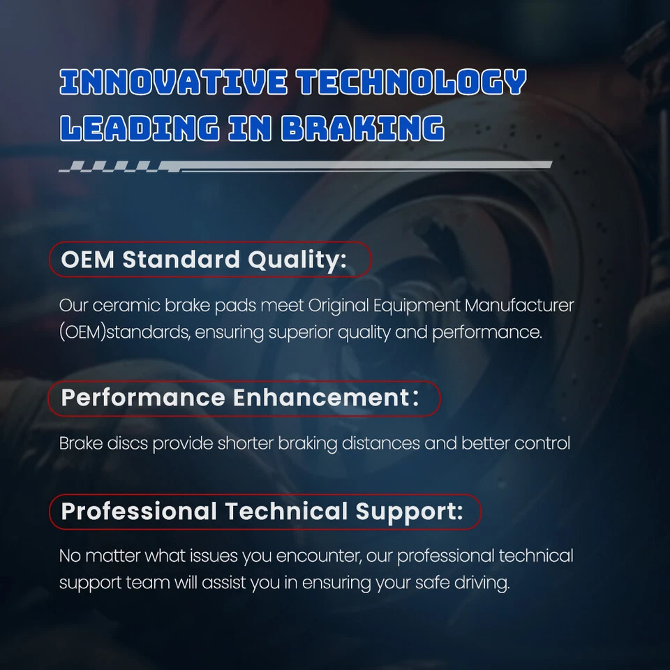 Rotores de freno delanteros y traseros para Lexus GX460 2010-2018 Toyota 4Runner Foto 2 de 4