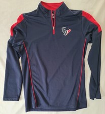 Boys Youth Houston Texans 1/4 Zip Pullover Navy Size XL 18 