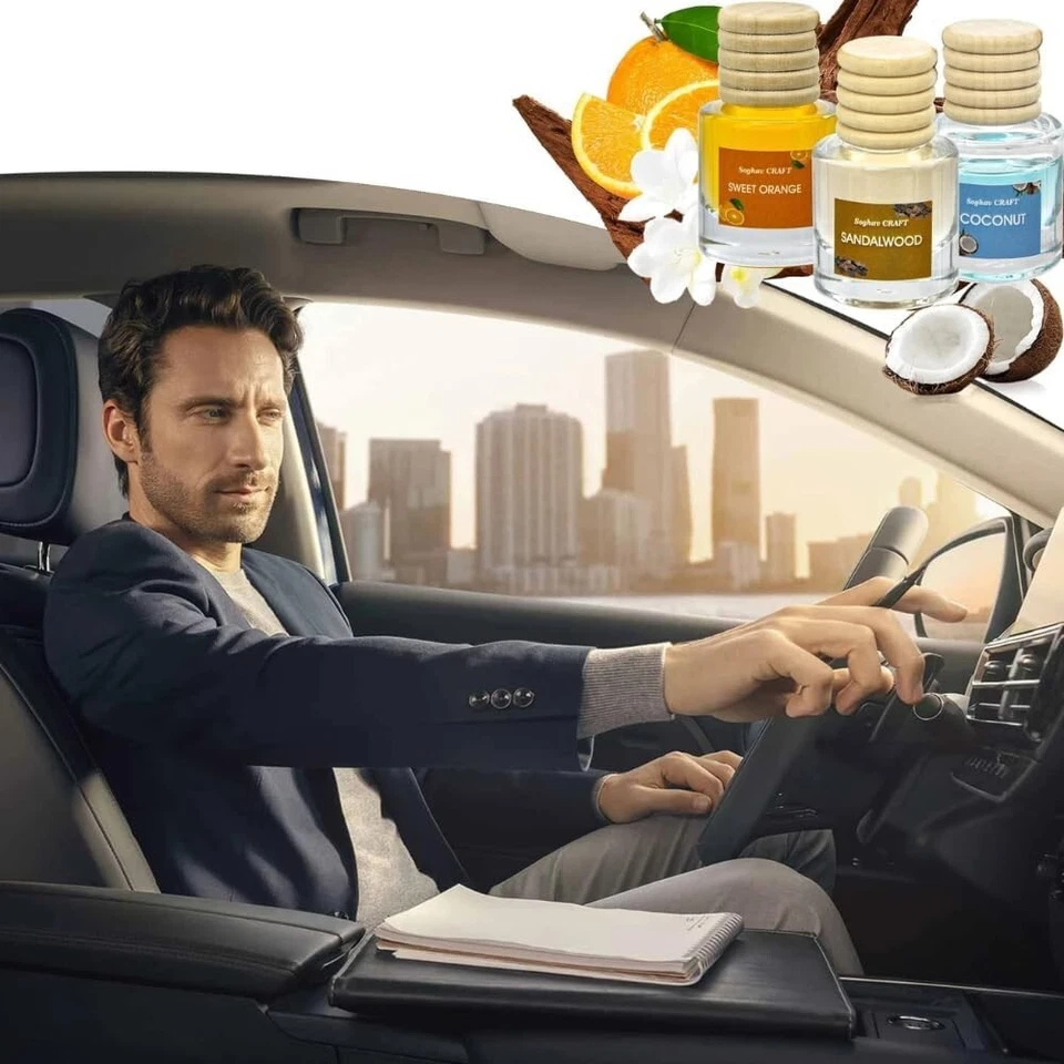 12x Hanging Car Air Fresheners Multi Scent Diffuser | Long Lasting | 8ml Bottle - Image 4 of 4