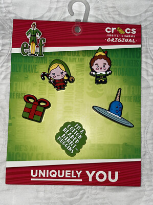 Brand New - Crocs Jibbitz  5 Pack - Elf the Movie Uniquely You Christmas Holiday