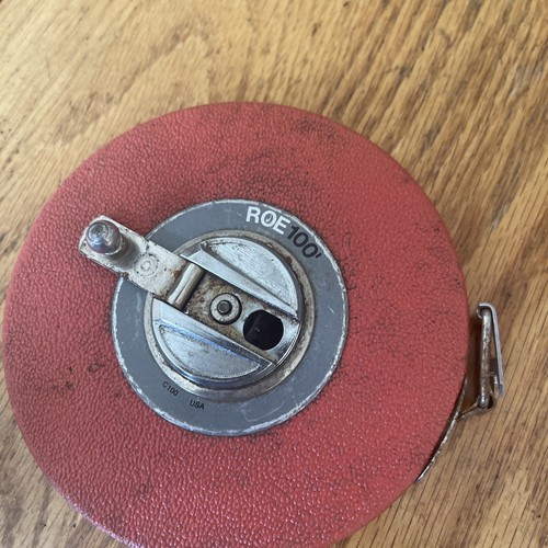 Roe Precision Vintage Metall Maßband, 50 Fuß sehr guter Zustand 15 m - Bild 3 von 8