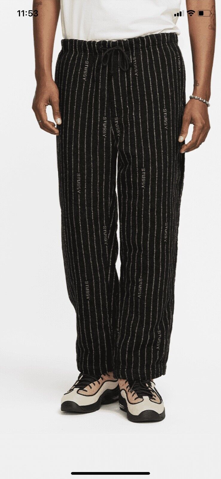 stussy nike stripe wool pant XLサイズ