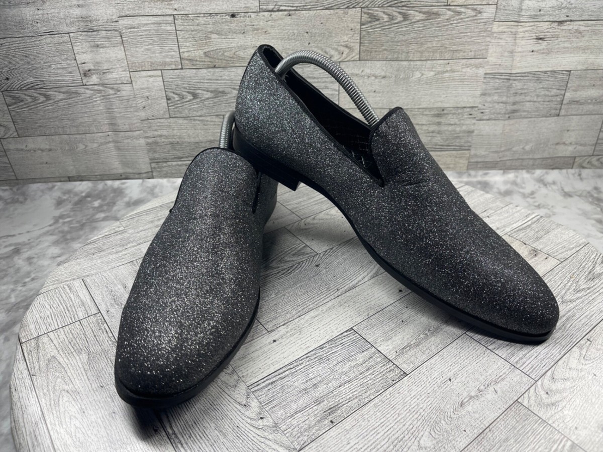 Steve Madden Loafers Men 10.5M Dashh Shoes Black Glitter  display picture 3