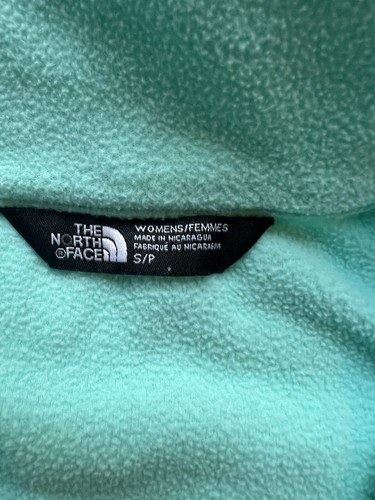 The North Face Small Women Fleece 1/4 Zip Up Turquoise Jacket Embroidered Logo - 第 4/11 張圖片