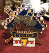 Edge Brook Thunder Baseball Chicago 12U Blue Pin Embossed Enameled 2010