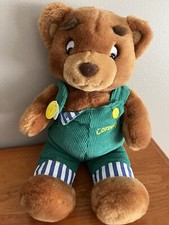 Vintage 1996 Eden Corduroy Bear Plush 11". Big Tag Is Gone, Small Button Tag