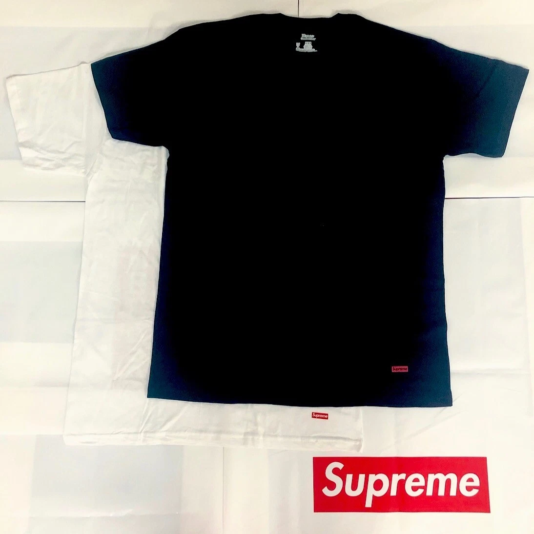 Tee shirt 100 % authentique Supreme x Hanes rose violet (UN TEE)