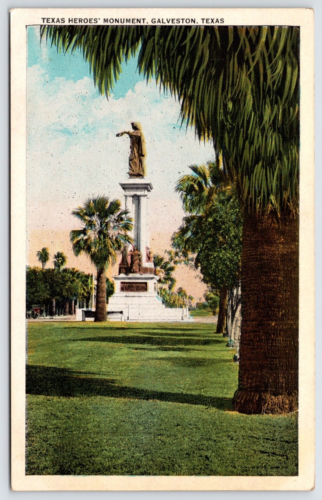 Postkarte Texas Heroes' Monument, Galveston Texas unverpostet - Bild 1 von 2