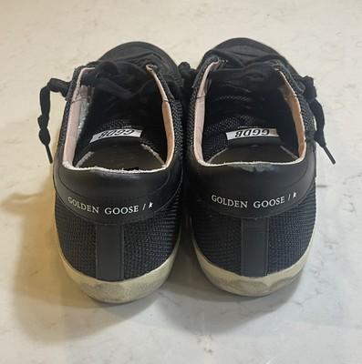 super star penstar sneakers in black mesh and leather