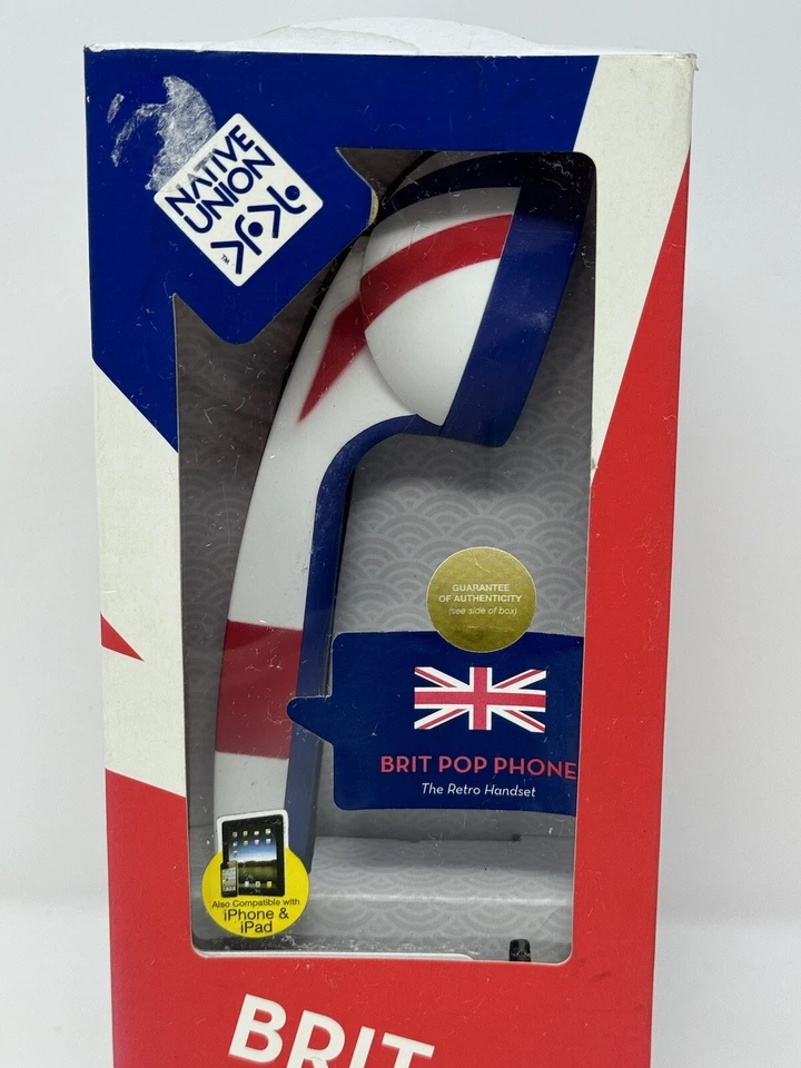 Native Union Pop Phone Retro Handset 'brit” Red/White/Blue NIB iphone compatible - Image 3 of 4