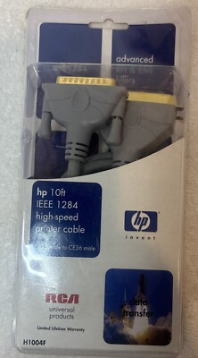10ft DB25 Parallel - HPCE36 Mini Centronic Printer Data Cable IEEE-1284 USA