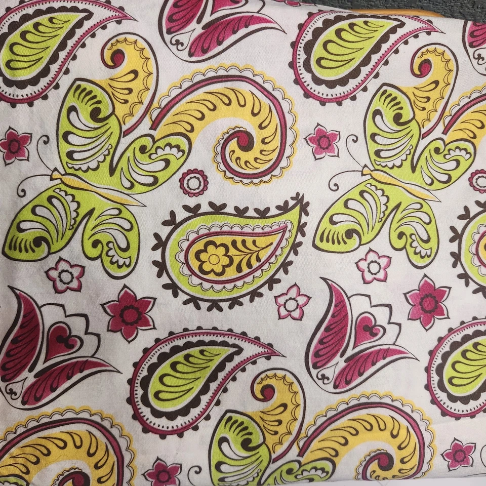 "Tela de algodón Brother Sister Design 2,7 yardas X 42"" verde cachemira amarillo y rojo" Foto 4 de 4