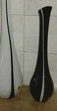 Vaso NERO  in vetro Murano Design black vase vintage h 48 cm