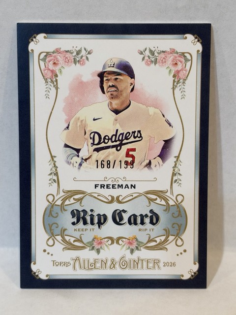 2026 Topps Allen And Ginter - Freddie Freeman Rip Card /199 #RIP-52 - Unripped