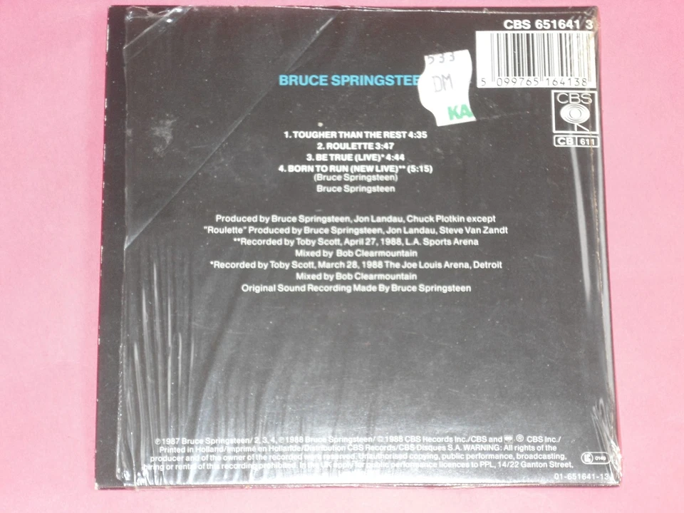 Bruce Springsteen Tougher than the Rest 3 "inch CD- Single mit Adapter sehr rar - Bild 2 von 3