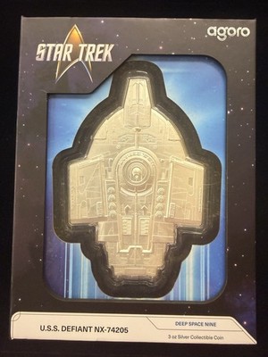 2025 Niue 3 oz Silver Star Trek Ships: U.S.S. Defiant NX-74205 collectible agoro