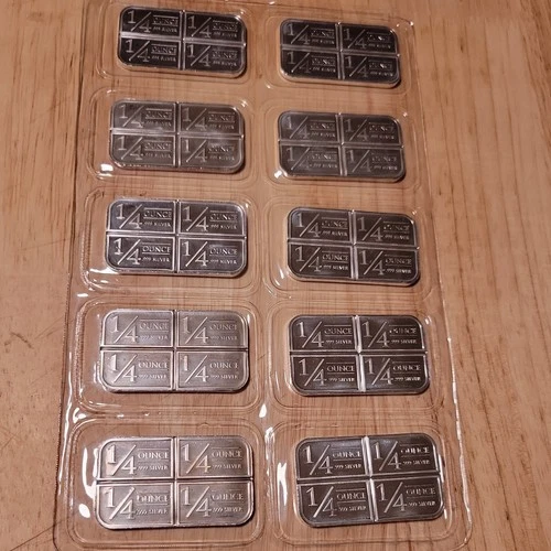 10 Ounces Stagecoach 1 Troy ounce Each .999 Fine Silver  Bar