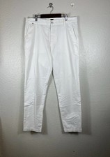 Boss Kane Tapered Fit Chino Pants Men  s White Size 32R