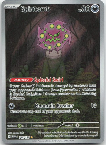 Spiritomb 148/132 Mega Evolution Holofoil Pokemon TCG NM
