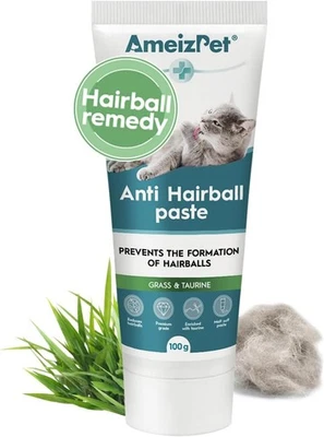 Ameizpet Hairball Remedy Cats Treatment Anti Hairball Malt Paste Pet Fur 100g UK