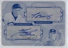 2013 Bowman Sterling Dual Printing Plate Cyan 1/1 Javier Baez #SDA-BL Auto 2a9
