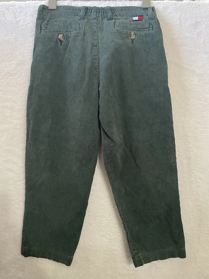 Vintage Boys Forest Green Tommy Hilfiger Corduroy Pants, Size 5, Fall / Holiday - Image 2 of 4