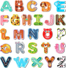 Magnetic Letters, 26 Animal Alphabet Magnets, Fun Preschool Learning Toy, Large