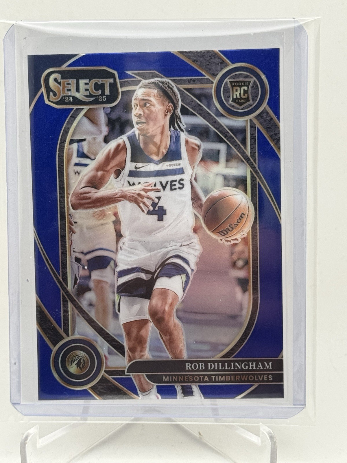 2024-25 Select Rob Dillingham Courtside Blue Silver Prizm Rookie Timberwolves