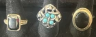 Lot of 3 Avon Sarah Coventry Vintage Costume Jewelry Ring Set Gold & Silver Tone