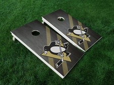 VINYL WRAPS Cornhole Board DECALS Pittsburgh Penguins 04 Burgh Bag Game Stickers