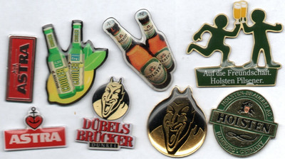 Pin-Konvolut 8 Bier Beer Cerveza Pins Holsten ASTRA DÜBELS BRÜCKER Hamburg 