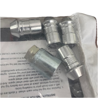 Wheel Locking Nuts Exposed Lugs 4pc Set w/ Key! 5 sets