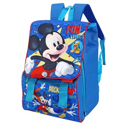 Disney Mickey Mouse Deluxe Gepolsterter Rucksack im Karo-Design Blau