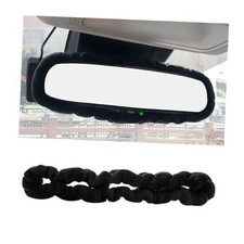 Car Rearview Mirror Cover, Auto Interior Elastic Comfortable Rear View Black