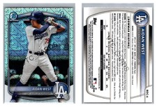 Aidan West 2025 Bowman Draft Chrome Mega Box Mojo BDC-6 LA Dodgers