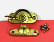 SASH FASTENER Replacement Window Latch STEEL Brass Finish NEW Made in USA 125E