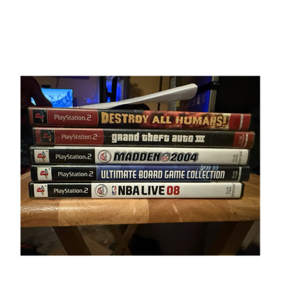 PS2 Game Lot: Destroy All Humans!, GTA III, Madden 2004, NBA Live 08