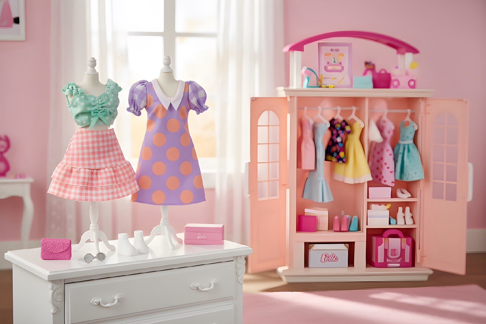 Barbie Doll Fashion Pack - Dress Blouse Skirt & Accessories
