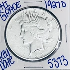 1927 D SILVER PEACE DOLLAR AUTHENTIC HI GRADE U.S. MINT COIN RARE KEY DATE 5373