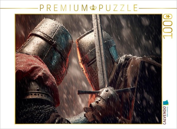 Calvendo Puzzle Knightly Duel For Honor | 1000 Pieces, Finished Size 25.2 × 18.9-image