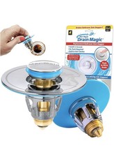 Mer-Maid Drain Magic Universal Sink Stopper, Instantly Replace Broken Stoppers
